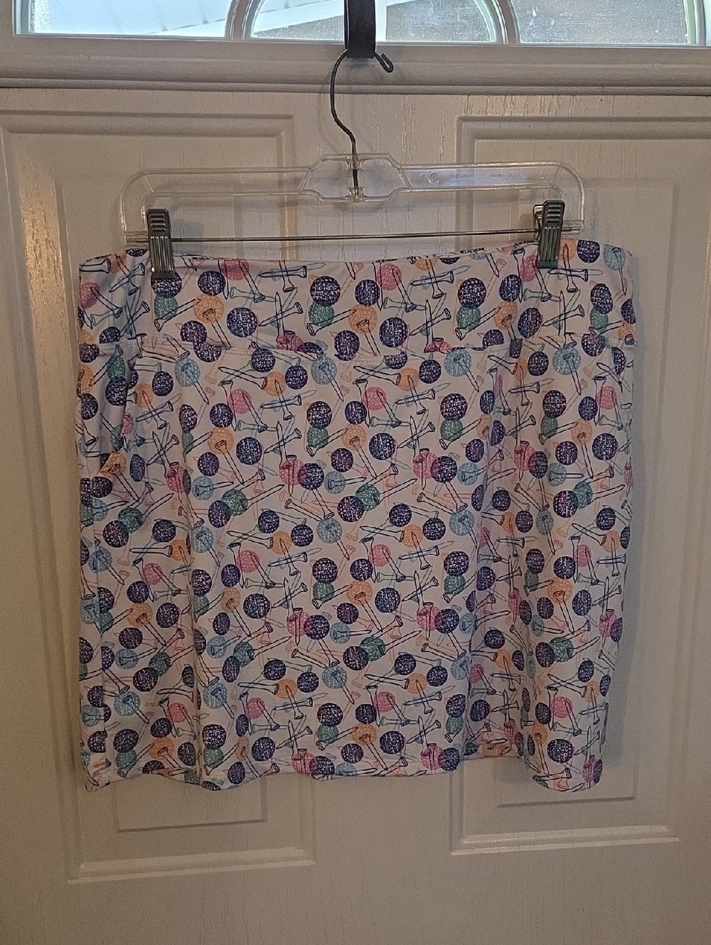 Emerald 18 Colorful Golf Print Women's Skort Size Large